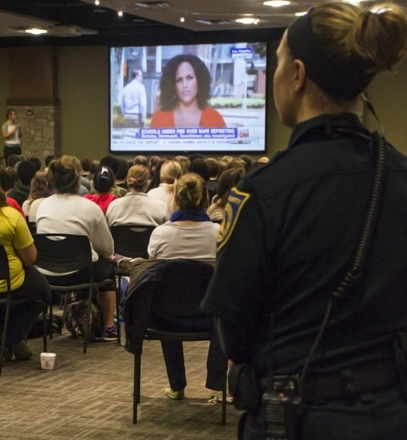 Kaitlin Staes is one of two Augustana campus security officers stationed in the Gavle room. Laci Green received death and rape threats before beginning her nationwide college tour lecturing on rape culture.