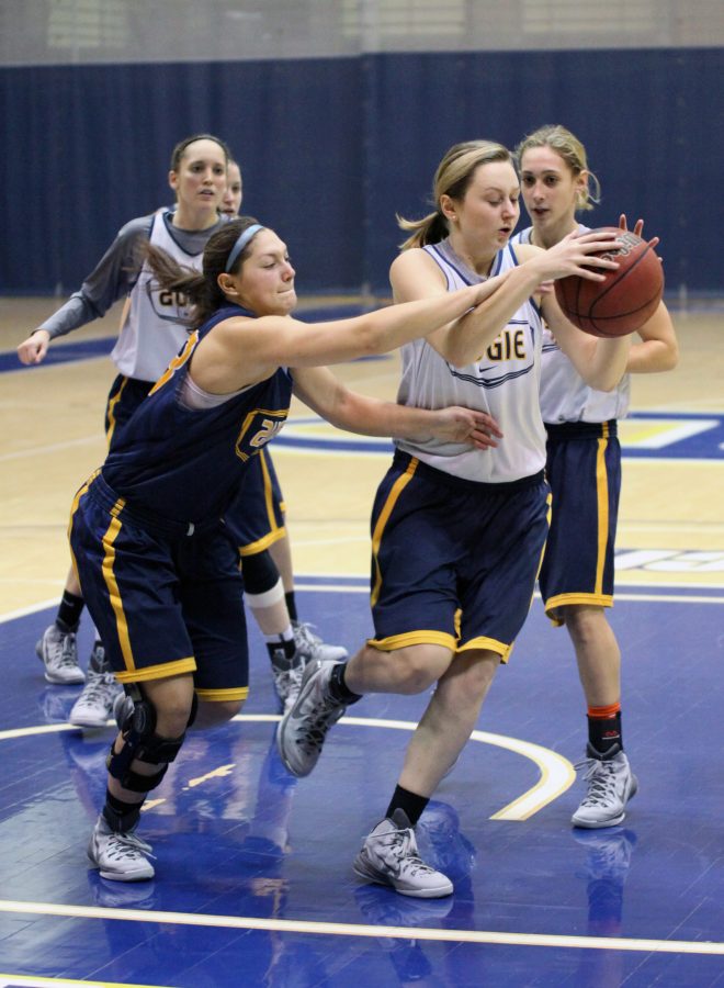Women’s basketball participates in a series of drills during practice on Dec. 9 in order to prepare for their trip and tournament in Memphis, Tenn.
Photo by Linnea Ritchie.