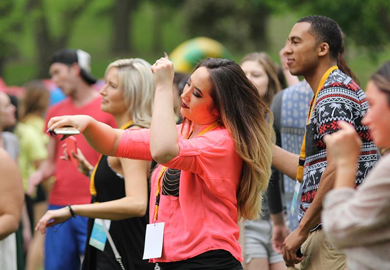 Augie Community enjoys the Sloughfest Music Festival on Saturday
