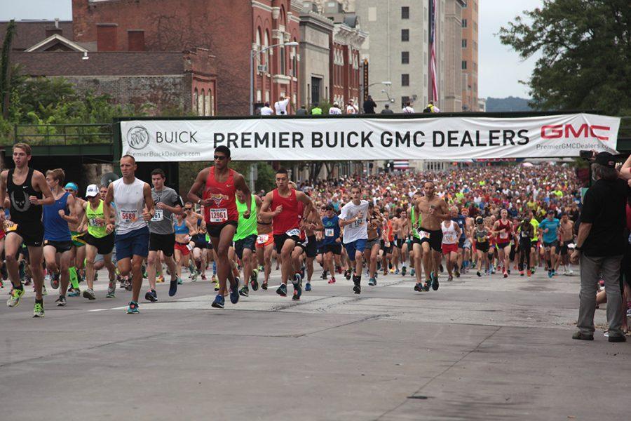 Thousands of people from the Quad Cities and across the country came out to participate in the annual Bix 7 race in Davenport, IA. Photo by LuAnna Gerdemann.