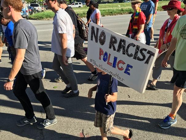 Dozens of people marched for solidarity from Rock Island to Davenport on July 8. The march takes place just days after several officer involved shootings across the United States.