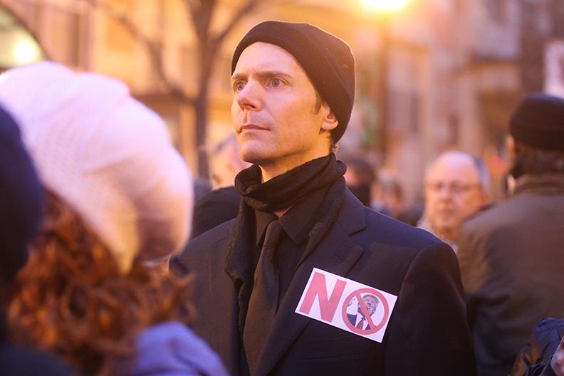 Brent Miller joins thousands of protestors on Jan. 20 to show his disapproval of President Trump. Obviously I dont support the incoming president. Miller said ahead of the swearing in ceremony.
Photo by Ryan Jenkins.