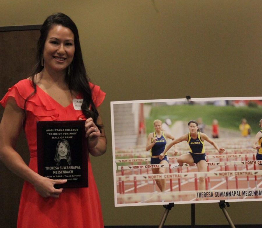 Theresa Suwannapal Meisenbach was a member of the 2007 track and field team and was inducted into the Augustana Hall of Fame on April 9, 2022 in the Gavle Rooms. 
