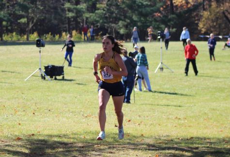 Junior Portia Carrera competes at the CCIW conference championship held at St. James Farm in Wheaton, Il. on Oct. 30.