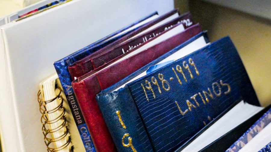 Casa Latina library serves as an archive for celebration materials, scrapbooks from the years before and photographs.