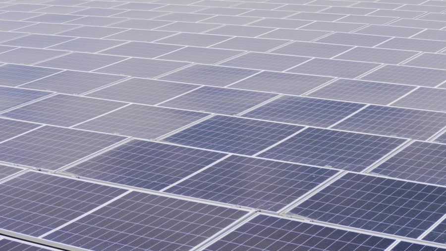 Solar panels provide clean energy