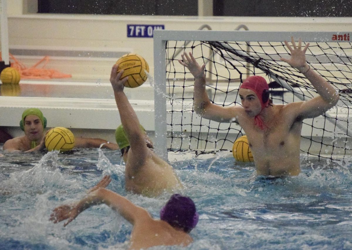 Sophomore+Declan+Hutton+prevents+a+goal+during+an+Augustana+men%E2%80%99s+water+polo+team+practice+session+at+the+Lindberg+Center+on+Oct.+4.