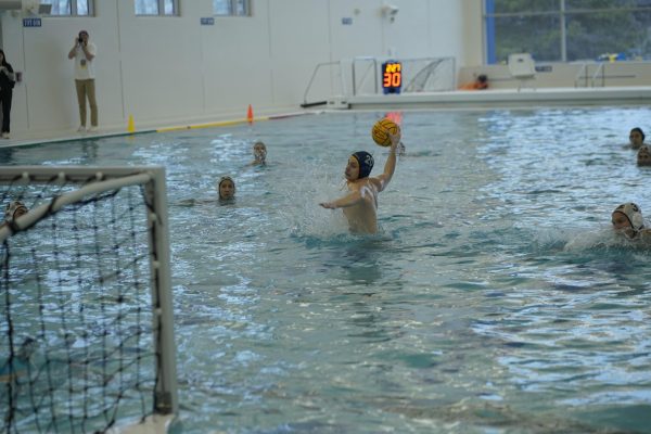 Augustana College Vikings’ Joseph Addison strikes a goal during the USA Water Polo DIII National Tournament on Dec. 2. The Vikings earned a fourth-place finish at the tournament.