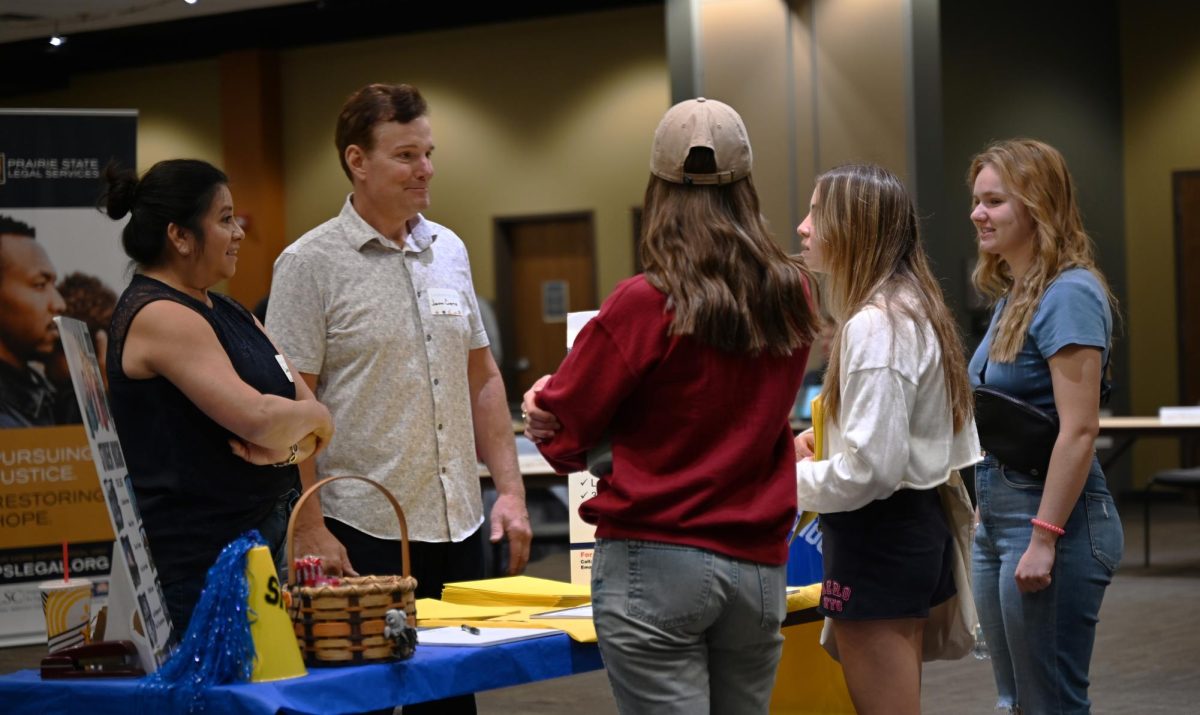 Students chat with landlords at the annual Landlord Fair on Oct. 1 at the Gavle Rooms.