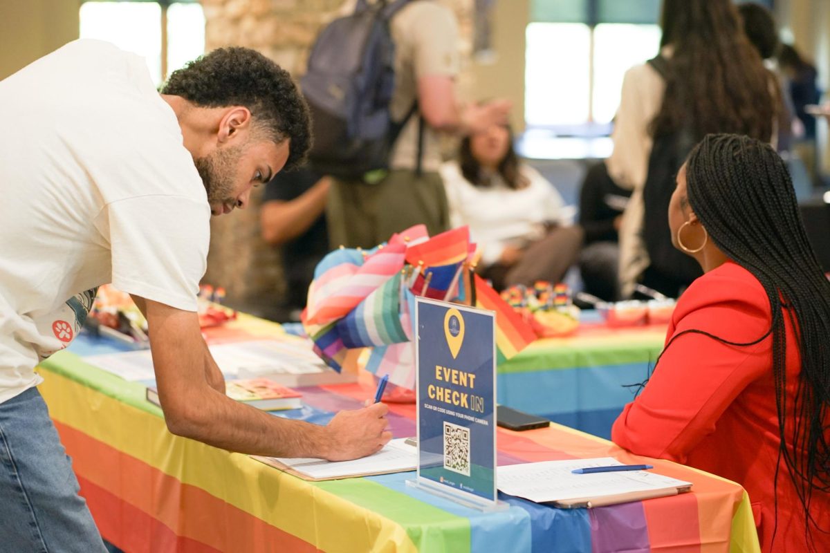 Queerly Beloved, an LGBTQ+ panel hosted by the Office of Student Inclusion and Diversity, takes place at the Brew on Oct. 1, 2024.