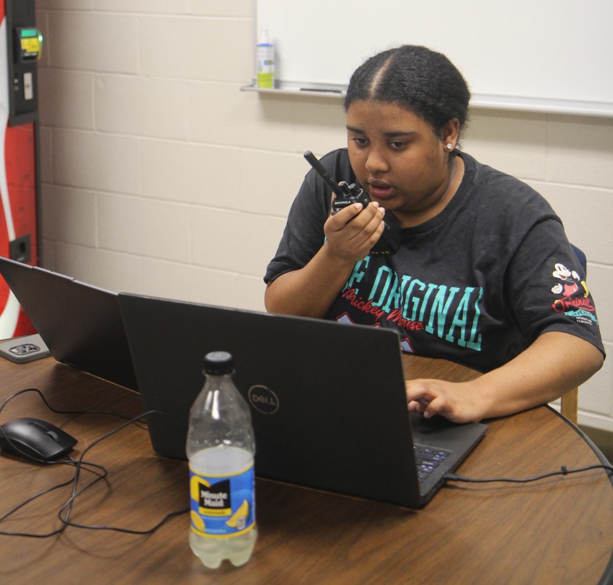 Sophomore Wongelawit Wedmem works in the ACES office at Sorenson dispatching rides on Nov. 7, 2024.