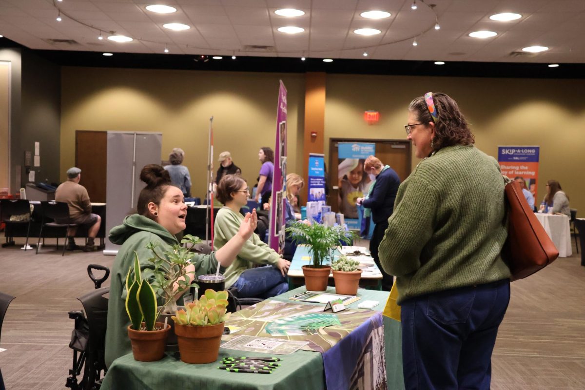 Students and community members attend the “Volunteers Rock!” volunteer fair and festival at the Gerber Center for Student Life on March 17, 2026, exploring volunteer opportunities and connecting with local nonprofits.